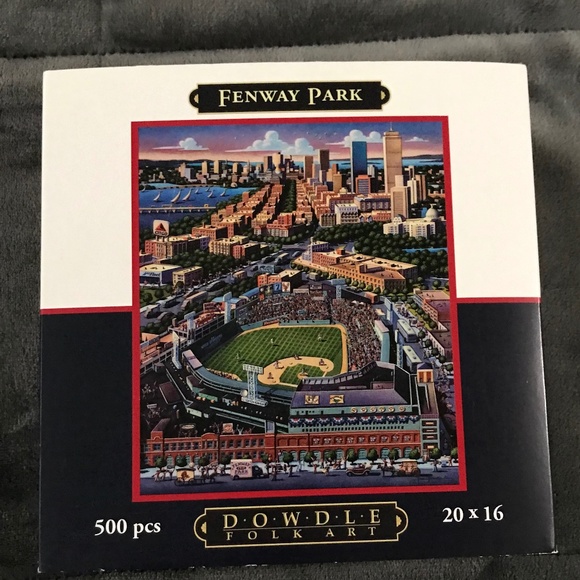 Red Socks Fenway Park Dowdle Folk Art 500 Piece Puzzle 20x16 - Picture 1 of 2
